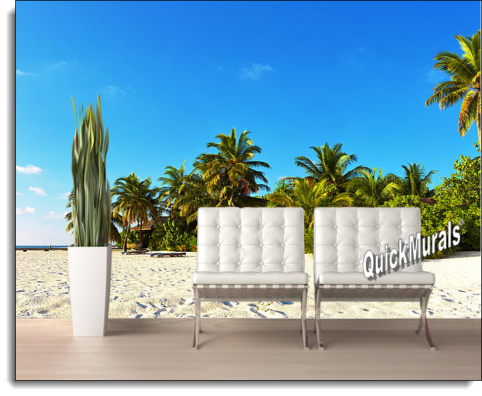 Island Getaway Peel and Stick Wall Mural by QuickMurals