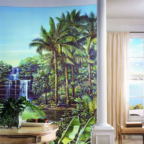 Tropical Lagoon Mural RA0172M Roomsetting