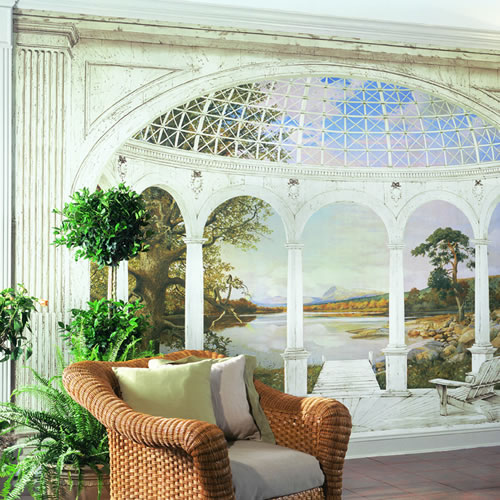 White Arches Mural RA0213M Roomsetting