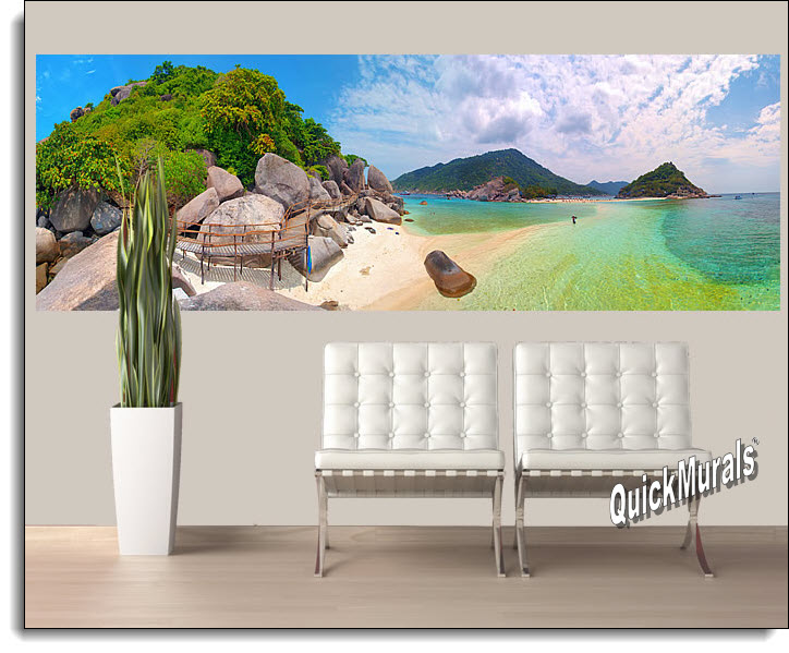 Tropical Beach Resort Panoramic Roomsetting