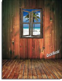 Beach Cabin Window Mural #2