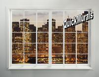 Cityscape Window #2 Peel & Stick Wall Mural