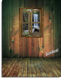 Waterfall Cabin Window Mural #2