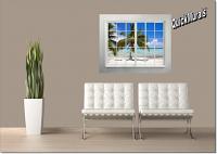 Palm Beach Window Peel & Stick Wall Mural  Roomsetting