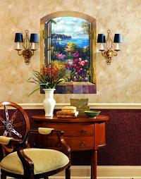 Garden By The Sea Mural JT7700M Roomsetting