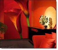 Red Calla Lilies Mural 406 Roomsetting
