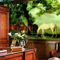 Green Pastures Mural HJ6721M Roomsetting