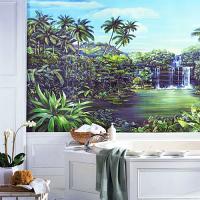 Tropical Lagoon Mural RA0173M Roomsetting