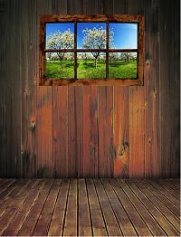 Orchard Window Peel & Stick Wall Mural roomsetting