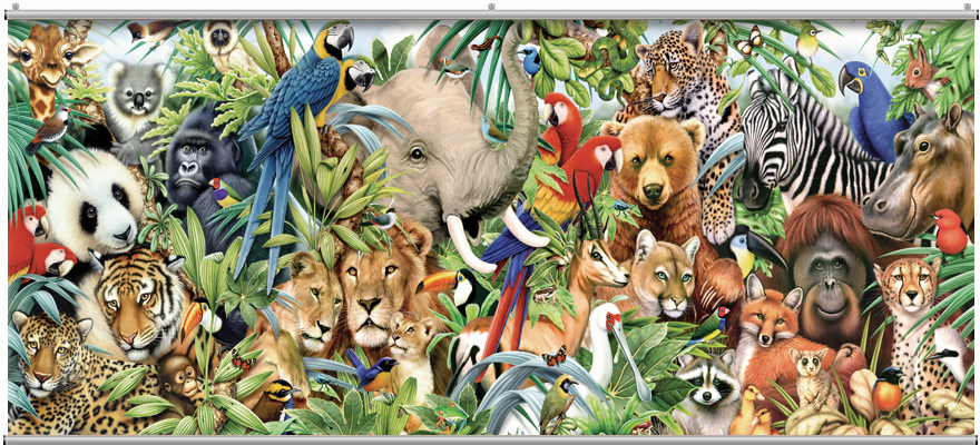 Jungle Animals Minute Mural 121753