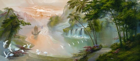 Oriental Paradise Mural PR1495
