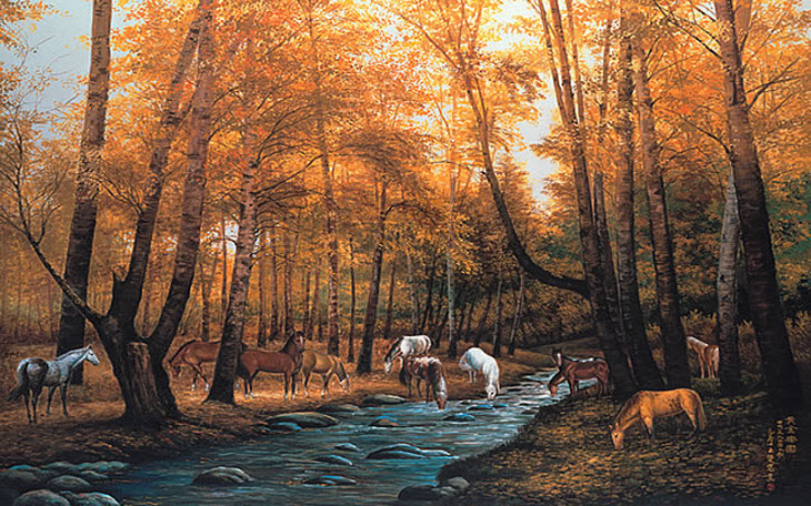 Gathering Horses Mural PR1850