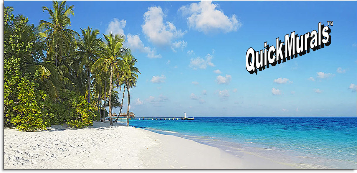 Island Vacation Panoramic Wall Mural by QuickMurals