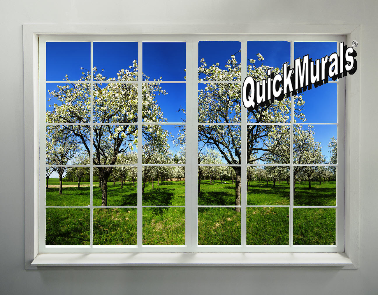 Orchard  Window Peel & Stick Wall Mural