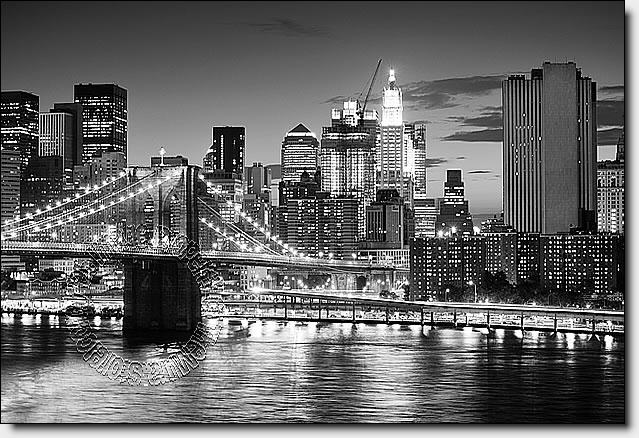 Brooklyn Bridge Black & White Mural