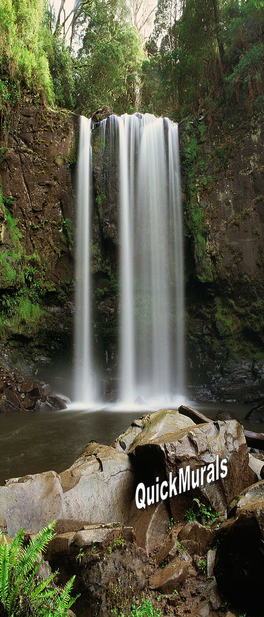 Serenity Waterfall Door CANVAS Peel & Stick Wall Mural