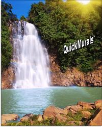 Rainbow Waterfall Mural by QuickMurals
