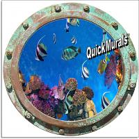 Undersea Porthole #2 Mural by QuickMurals