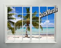 Palm Beach Window Peel & Stick Wall Mural