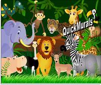 Jungle Friends Peel and Stick Wall Mural