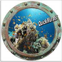Undersea Porthole #4 Mural by QuickMurals