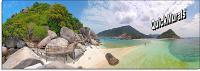 Tropical Beach Resort Panoramic by QuickMurals